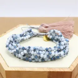 ZHONGVI Colorful Crystal Beads Bracelet Women Multi-strand Wrap Fashion Jewelry Tassel Handmade Bracelet Jewelry Gift Wholesale