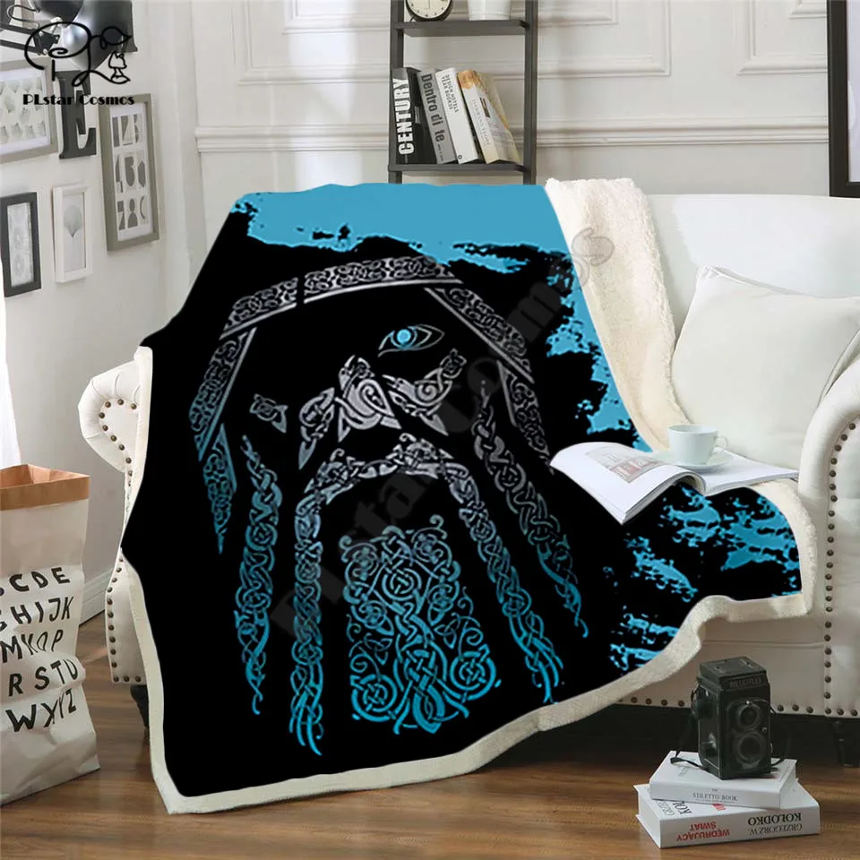 Viking tattoo Fleece Blanket 3D full printed Wearable Blanket Adults/kids Fleece Blanket drop shippng style -2