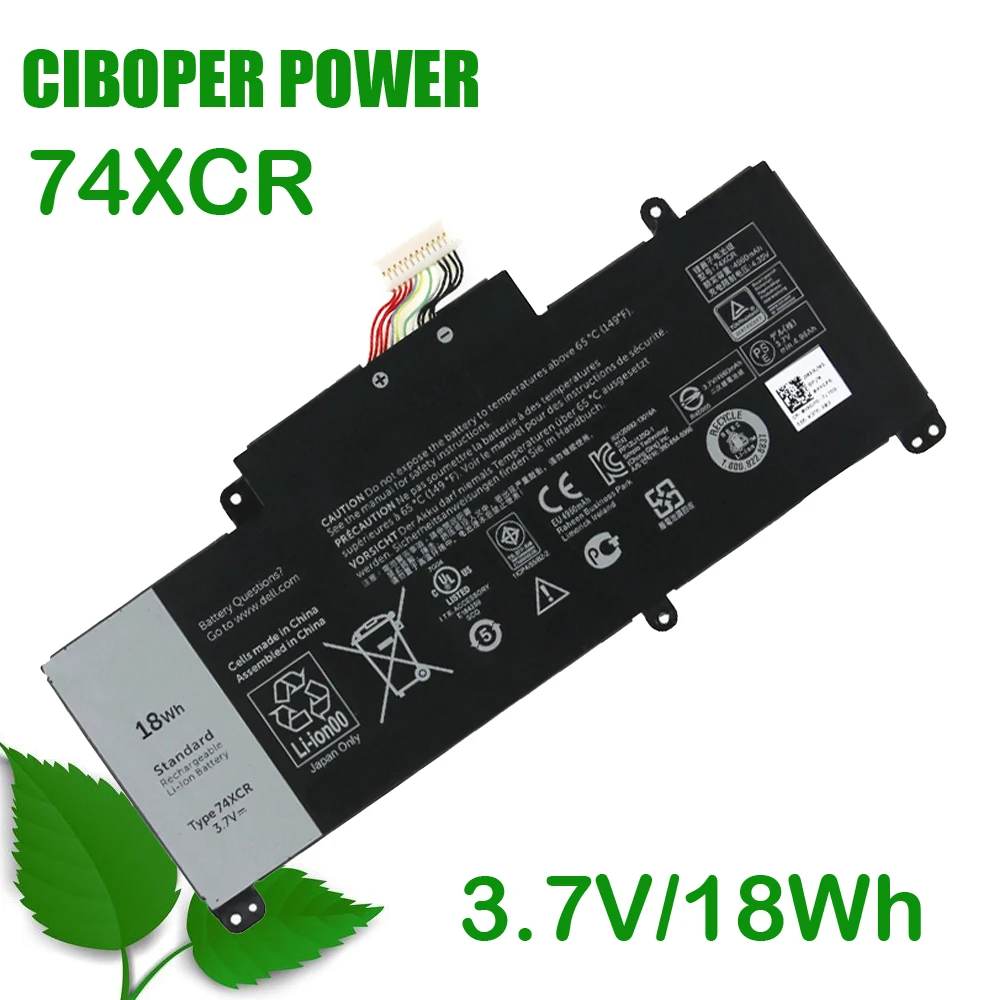 

CP Laptop Battery 74XCR 3.7V 18Wh For Venue 8 Pro 5830 T01D VXGP6 X1M2Y Series Tablet PC