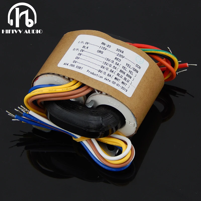 

30VA 30W R core transformer for amplifier preamplifier High-quality Pure copper R type transformer 6v 9v 15v 18v 24v