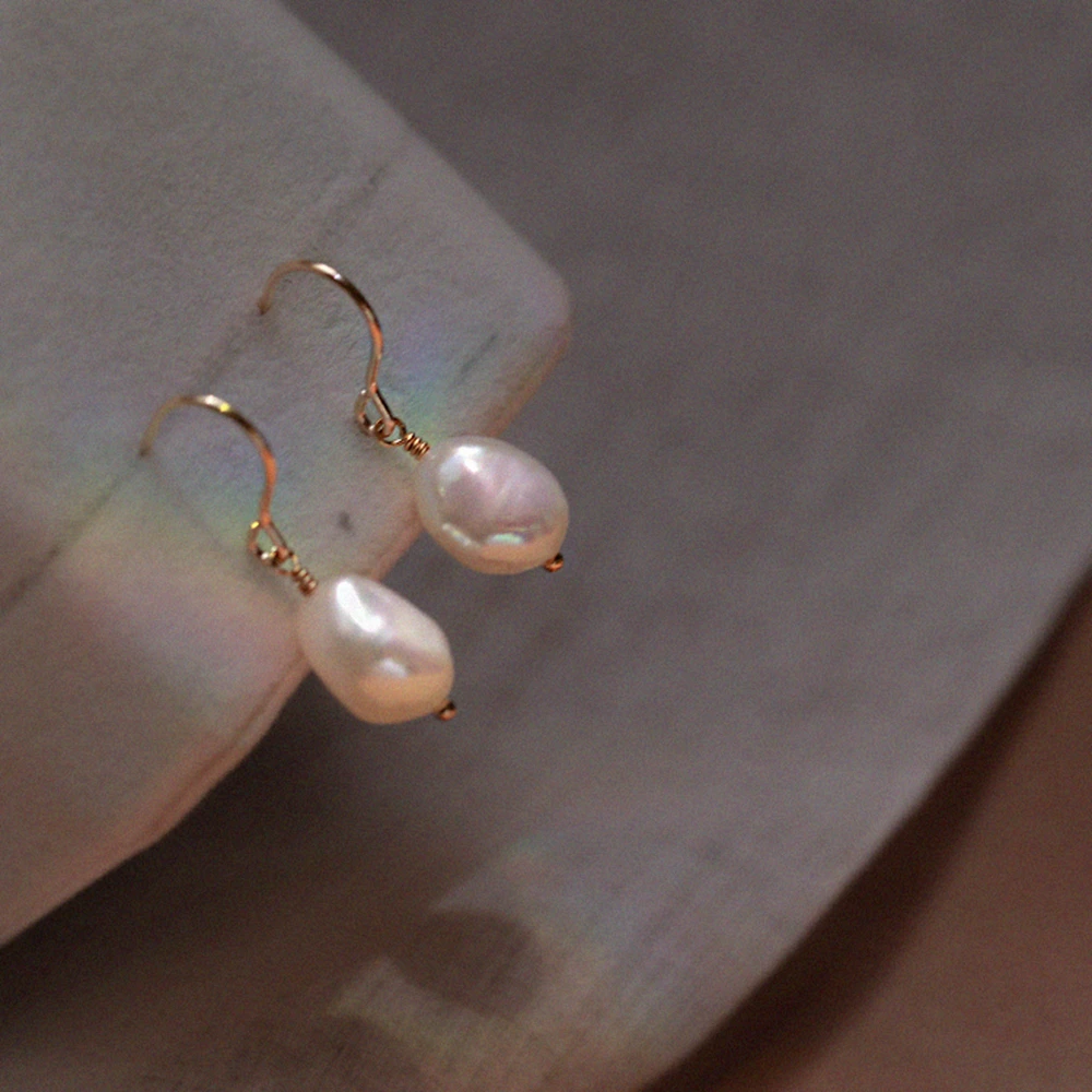 

Lii Ji Boho 925 Sterling Silver Baroque Pearl Drop Earring Real Pearl Jewelry Nice Gift for Women Mom Lover Dropshipping