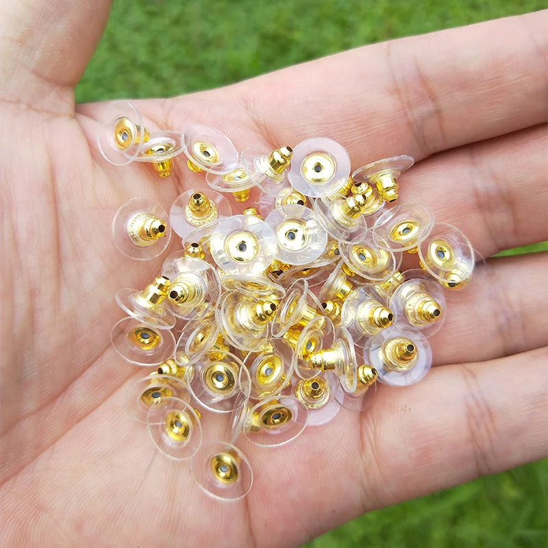 STUD Cap Anting-Anting Kembali Cap Plug Pengangkat Anting-Anting Punggung Kait Sumbat Telinga Diy Membuat Perhiasan Aksesoris