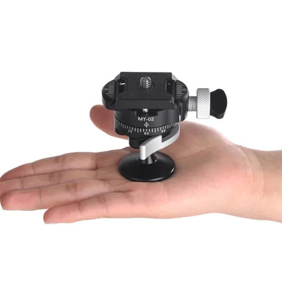 Ball Head Ballhead Tabletop Tripod Stand Adapter w/Quick Release Plate for Nikon Sony Canon Fujifilm DSLR Camera Accessories