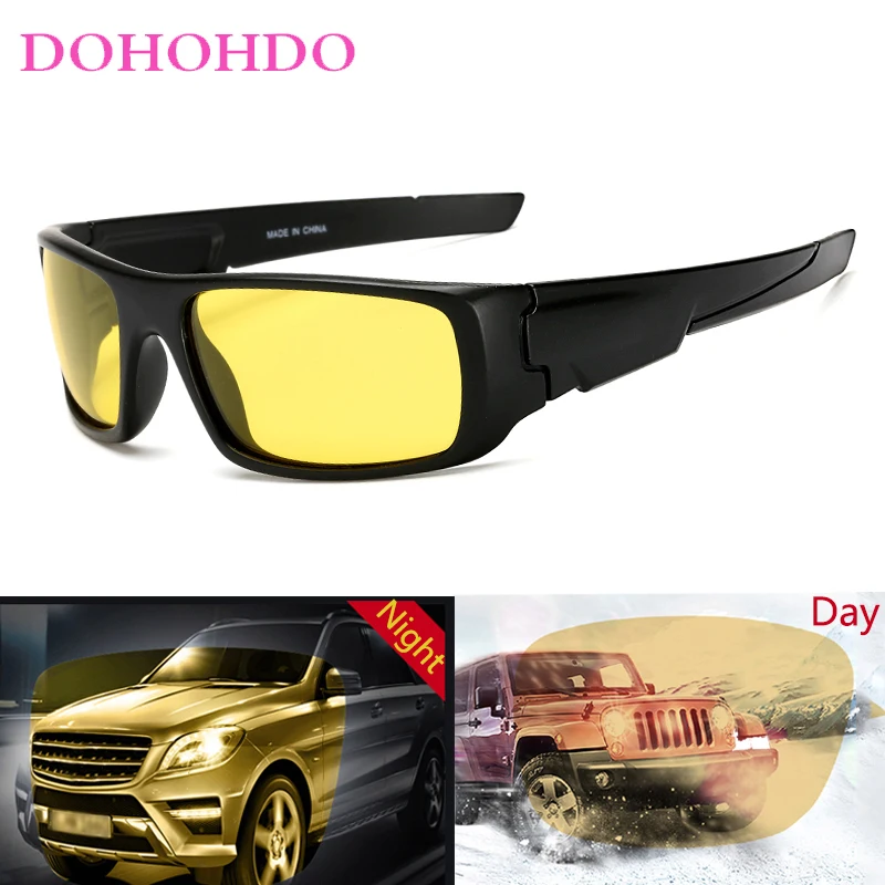 DOHOHDO New Night Vision Glasses Driver Driving Night Vision Glasses Driving Yellow Lens Classic Anti Glare Vision Driver Safety