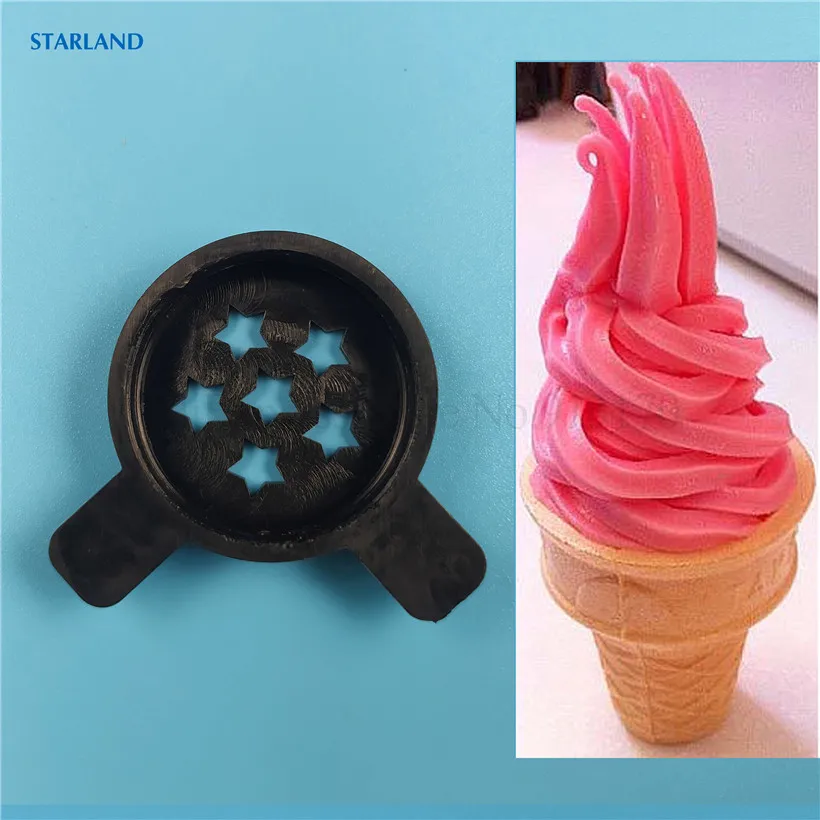 4 In 1 Magic Fancy Modeling Lids Spare Parts Nozzle Caps Of Soft Ice Cream Machines 4 Different Shapes Inner Diameter 28mm