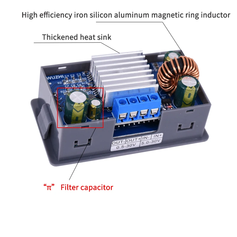 DC-DC Step-down/Up Buck Boost Power Supply Module Constant Pressure LCD Digital Display Adjustable Board Charging batteries