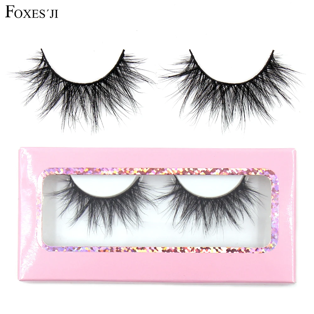 FOXESJI 5D Mink Lashes Eyelash Extension 100% โหดร้ายฟรีHandmade Crisscross Fluffy MinkขนตาปลอมFaux Cils Soft Lashes