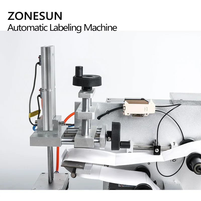 ZONESUN LT-60 Semi Automatic Pneumatic Flat Labeling Machine Drugs Bottle Labeling Machine Stick Mark Labeller