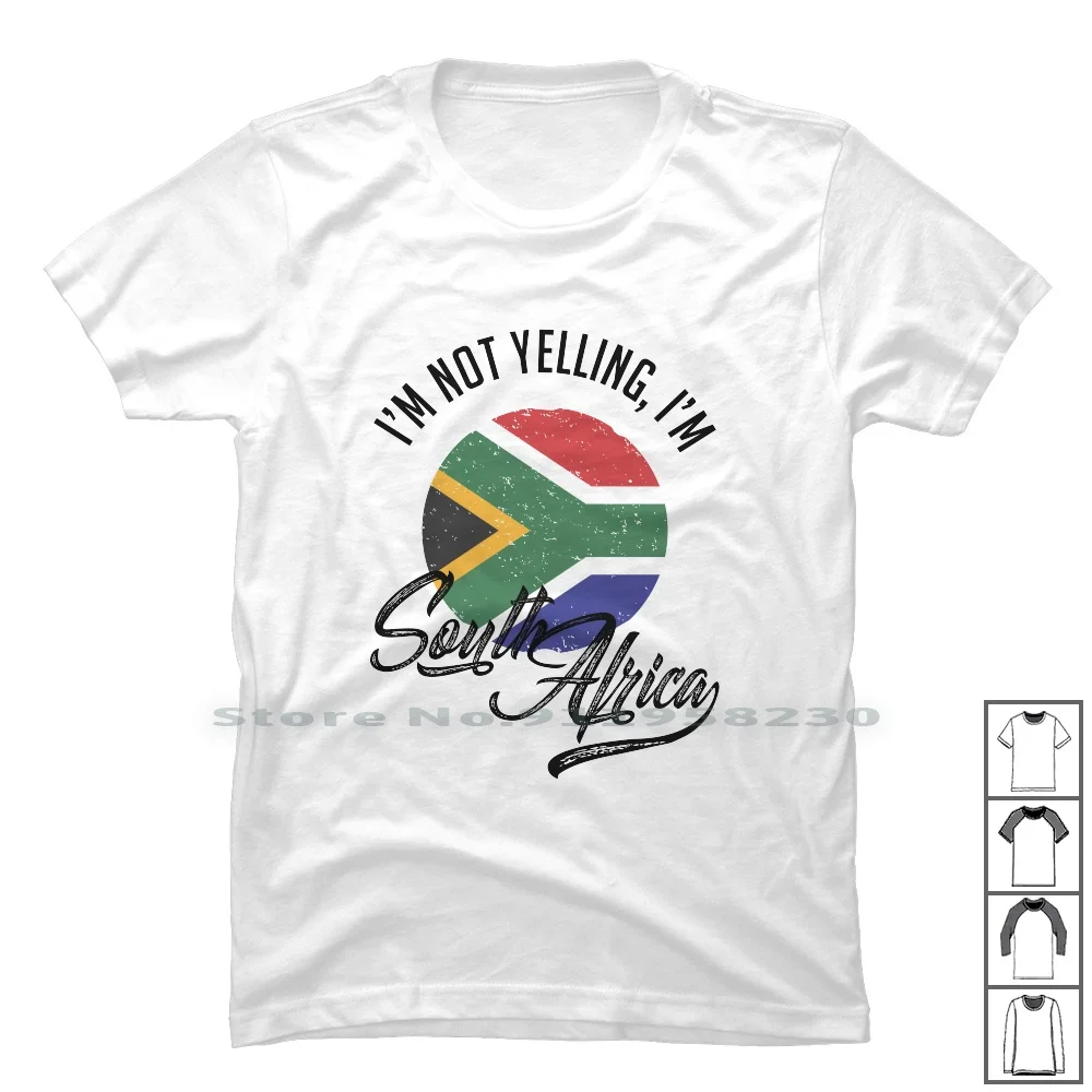 South Africa T Shirt 100% Cotton South Africa Patriotism Born In Patriot Country Africa South Riot Live Flag Born Try