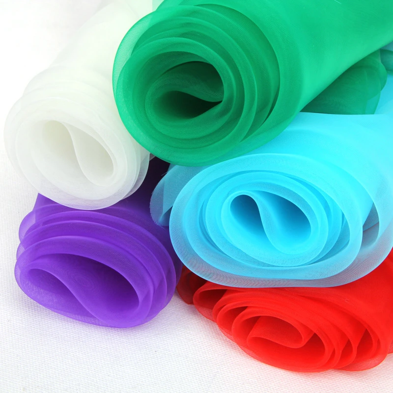 1 roll baby gauze fabric Super soft fabric material Transparent yarn wedding gauze Gauze cloth Clothing sewing supplies fabrics