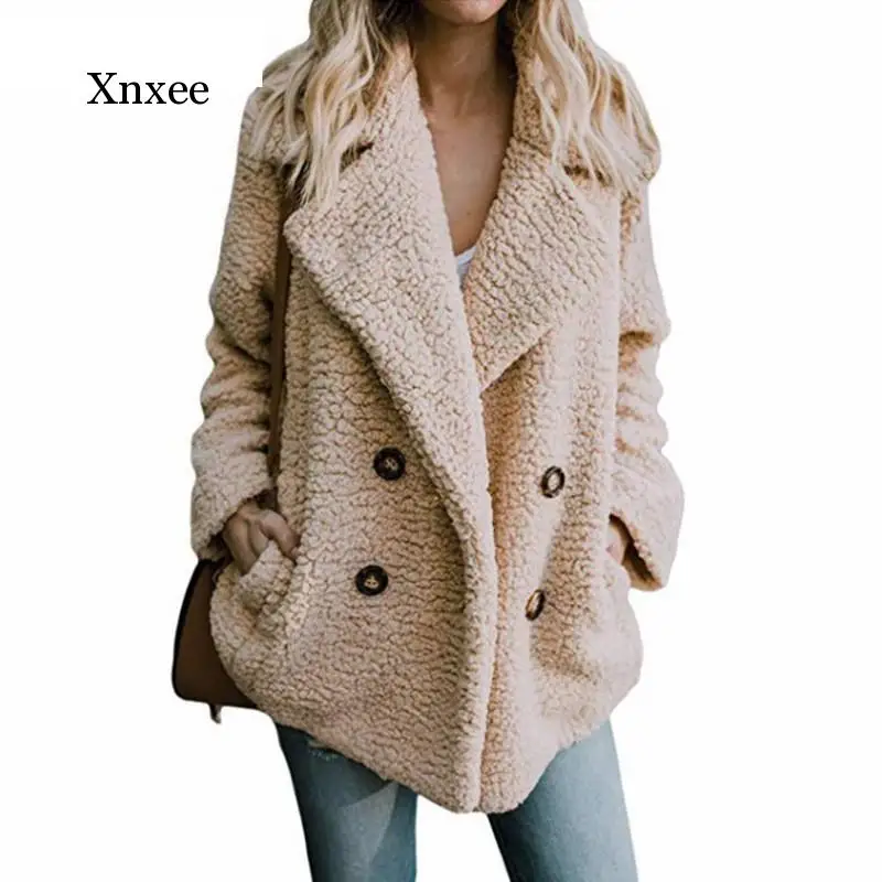 Plush Coat Women Winter Jackets Fluffy Teddy Coat Female Warm Artificial Fleece Winter Clothes 5Xl  Manteau Femme