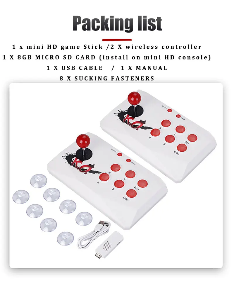 HD لعبة فيديو وحدة التحكم 4K HD ممر لعبة عصا بنيت في 1788 ألعاب كلاسيكية الرجعية مع عصا تحكم لاسلكية ممر لعبة صغيرة وحدة التحكم