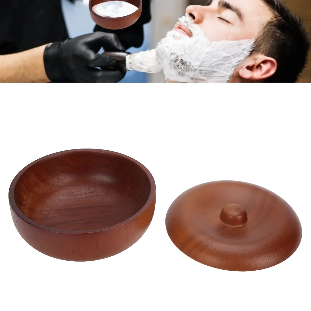 Wooden Shaving Brush Bowl Mug Shave Soap Cream Mug Professional Shaving Bowl Barber Tool