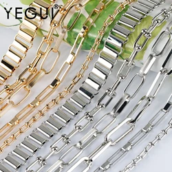 YEGUI C203,diy chain,18k gold plated,copper metal,rhodium plated,hand made chain,jewelry making,diy bracelet necklace,1m/lot