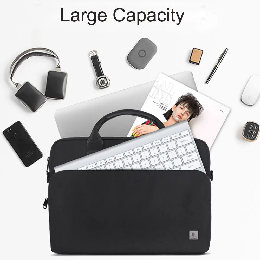 WiWU Laptop Briefcase for MacBook Air 15.3 Large Capacity Laptop Bag 15.6 Shockproof Notebook Carry Bag for MacBook Pro 16.2 M3