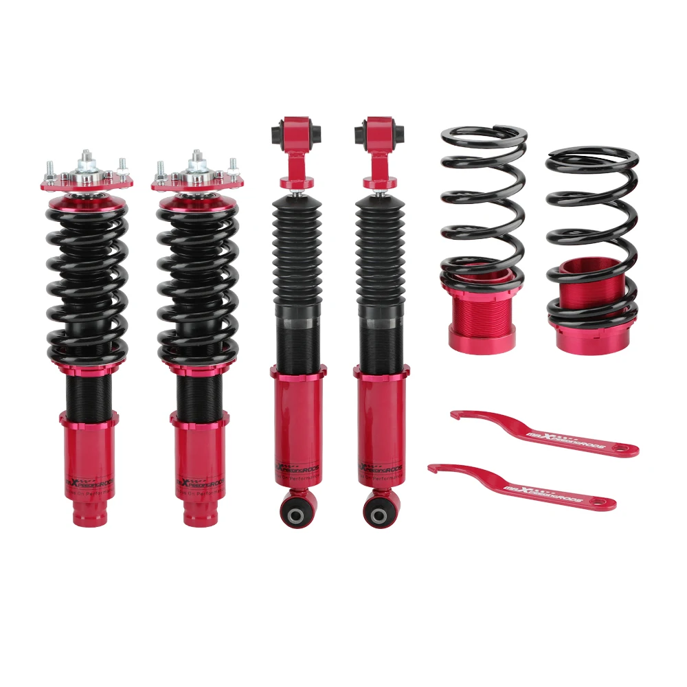 maxpeedingrods Coilover Kit for Mazda Mazda6 2003-2007 Adjustable Height Shock Coil Spring Struts Red