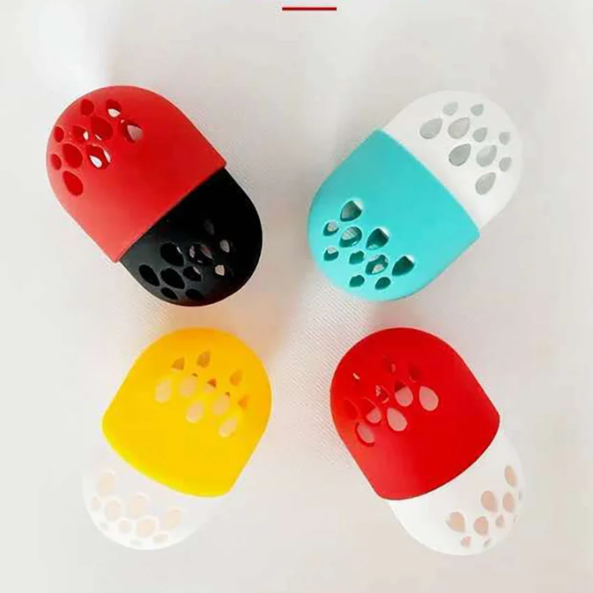 แต่งหน้าฟองน้ำแร็คเครื่องสำอางค์เครื่องปั่นซิลิโคนอ่อนผงแป้งพัฟกล่องแห้งสำหรับเดินทางแบบพกพา