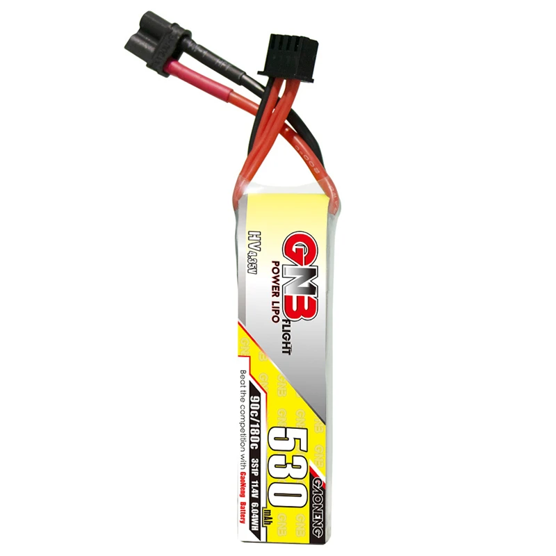 Gaoneng GNB 3S HV 11.4V LiPo 배터리, 530mAh 90C 180C XT30U-F 플러그, RC 헬리콥터 쿼드콥터 FPV 레이싱 드론 부품, 1-10 개