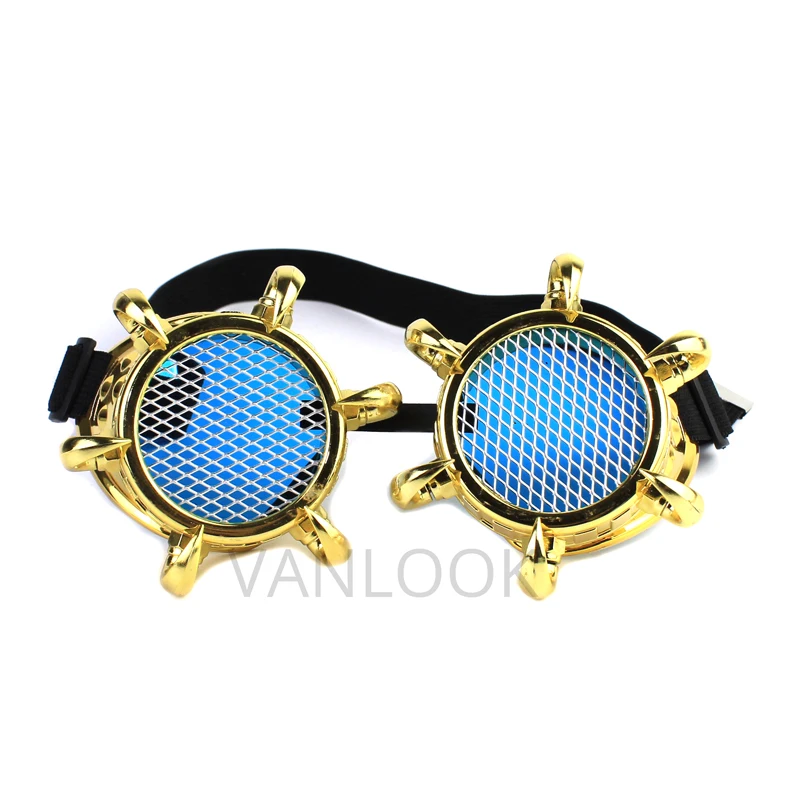 Steampunk Festival Reticulated Sun Glasses Unusual Punk Sunglasses Magnifying Lens Men Women Retro Party Goggle Stage Property