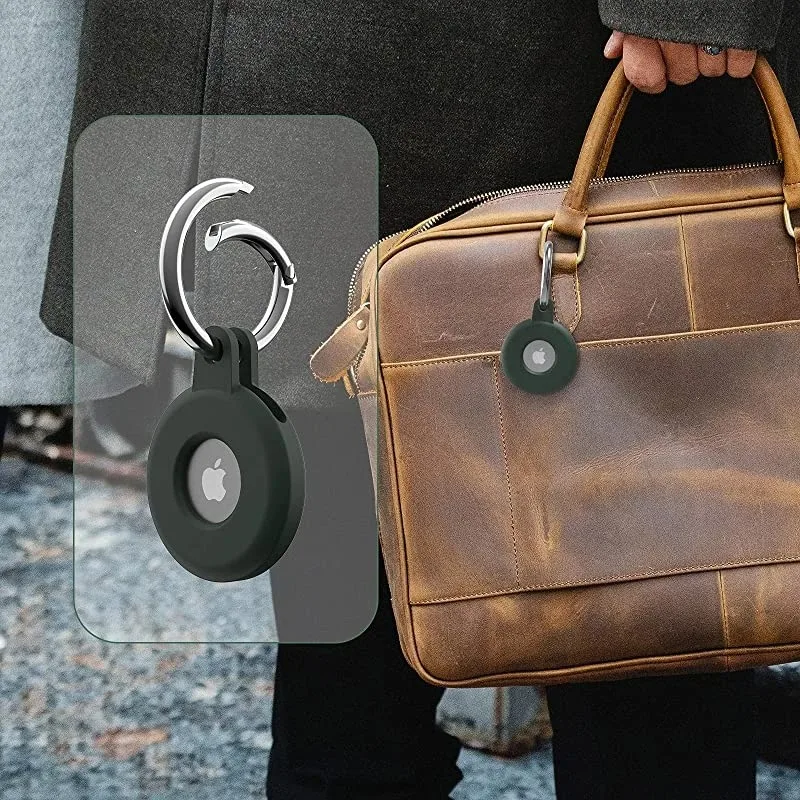 สำหรับ Air Covered AirTag Case ซิลิโคนกันชนกรณีใช้งานร่วมกับ Apple AirTags Tracker หัวเข็มขัด