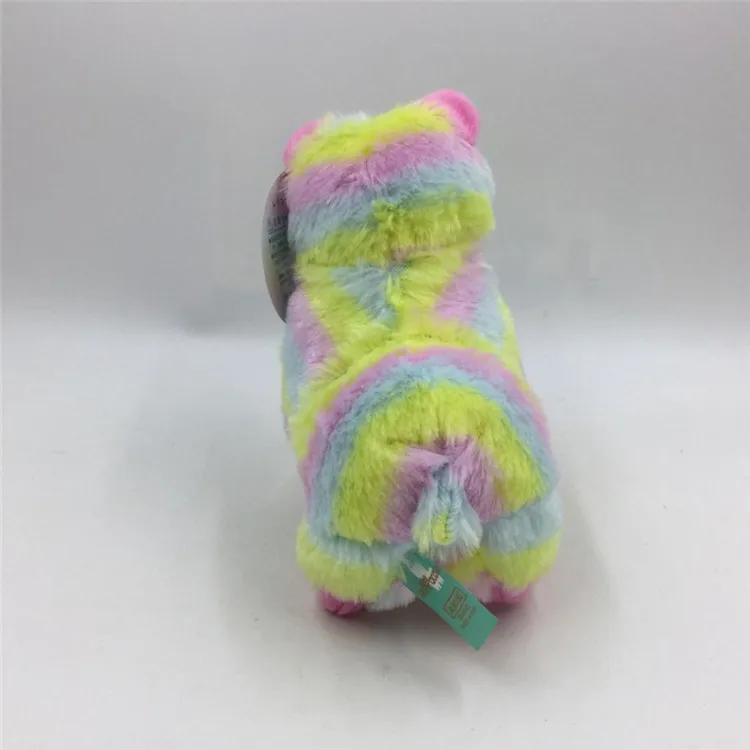 Real Life Rainbow Alpaca Plush Toys Stuffed Animal Toy Soft Lifelike Dolls Kids Christmas Toys