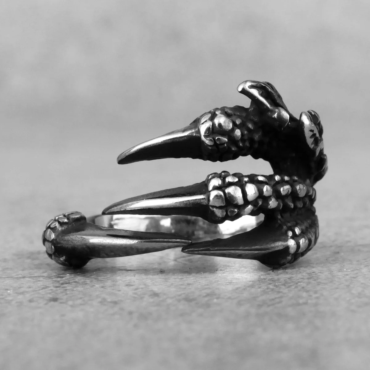 Evil Dragon Claw Stainless Steel Mens Rings Punk Hip Hop Personality for Male Boyfriend Biker Jewelry Creativity Gift Wholesale