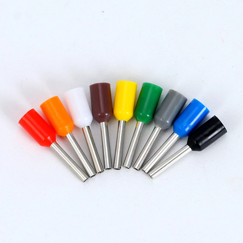 100 pieces/package E0508 E7508 E1008 E1508 E2508 insulated bushing junction box cable end wire connector crimping terminal