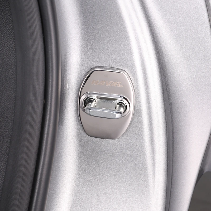 Car Door Lock Protective Cover For Haval Jolion 2021 Interior Trim Accessories  Emblems Case Stainless Steel