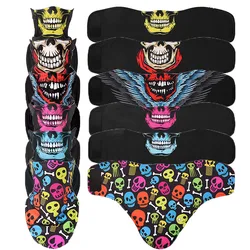 Máscara de ciclismo para motocicleta, Baberos de esquí con estampado 3D de Calavera, máscara de Snowboard, Bandana, calentador de cuello de invierno, bufanda Triangular de lana para patinaje