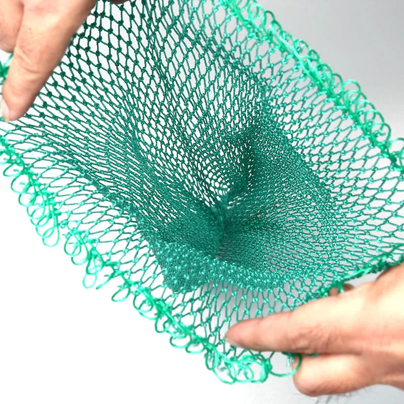 Brand new high quality Strong Glue line Fishing Net Mesh Bag Green Fish Bag Cage Tackle Small hole Landing Tackle accessory