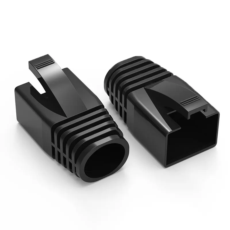 ZoeRax 50 Stück RJ45 Ethernet-Netzwerkkabel-Zugentlastungshülsen, Kabelstecker-Abdeckungen für CAT8, CAT7, CAT6A (Außendurchmesser: 7,0 mm ~ 8,5 mm) – Detail 6