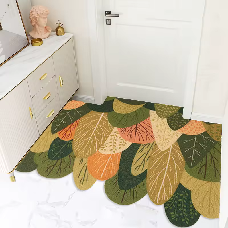 Large Non Slip PVC Rubber Back Door Rug, Entrance Doormat, Indoor and Outdoor Carpet, Bathroom Mats, Low Profile Mats for Floor