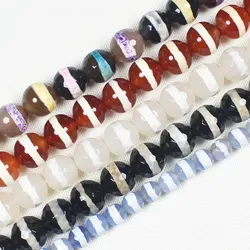 Faceted/Smooth/Frost Many Color 1Line Dzi Agate Round Beads , For DIY Necklace Bracelat Jewelry Making !