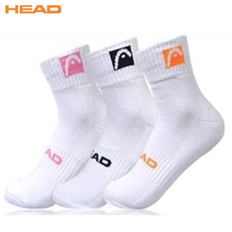 Original HEAD Tennis Knee-High Socks Men Women Cotton Half-and-hose Socks Thick Towel Bottom Head Squash Sports Training Socks