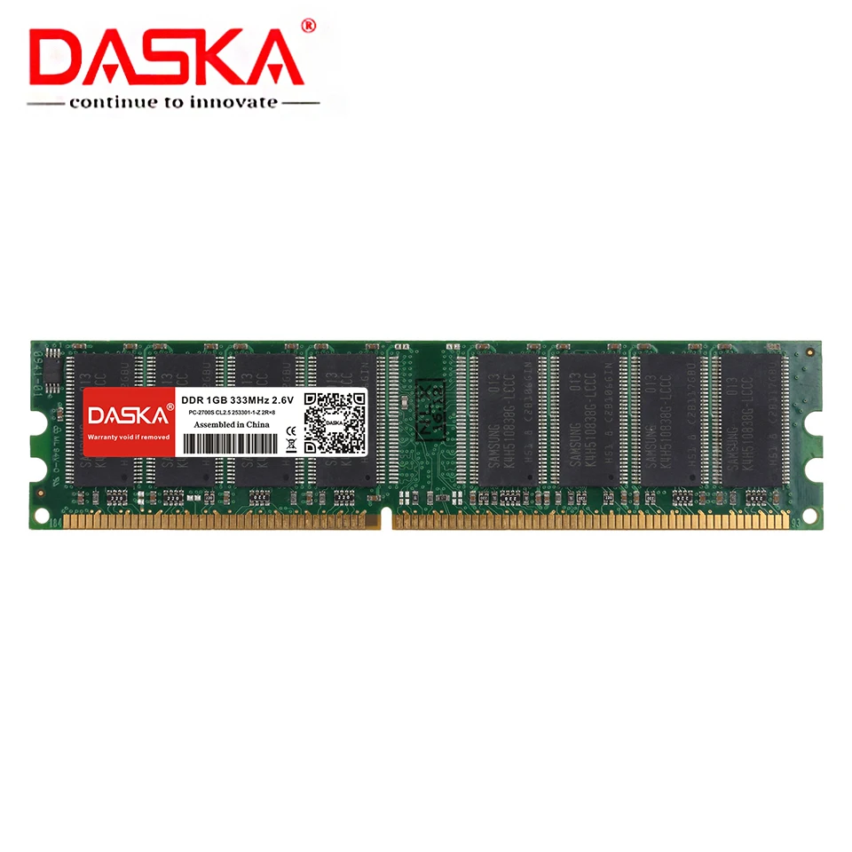 DASKA DDR 1GB 400MHZ 2700 3200u Desktop PC Memory Memoria Module Computer DDR1 USED RAM