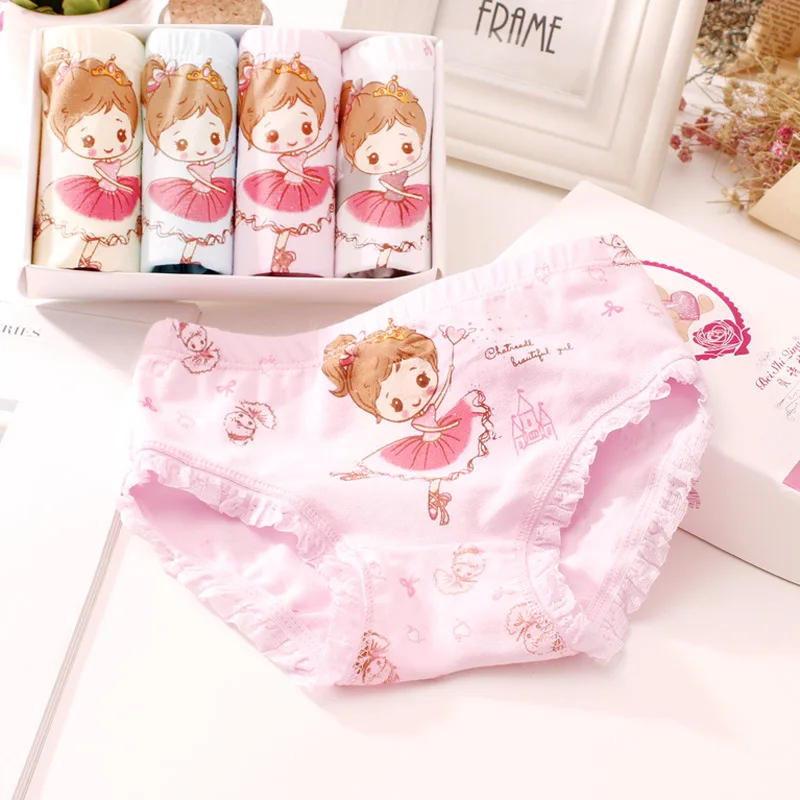 6pcs/lot high quanlity Children's underwear girl 100%cotton underwear 2-10years old girl underwear boxer briefs baby underwear