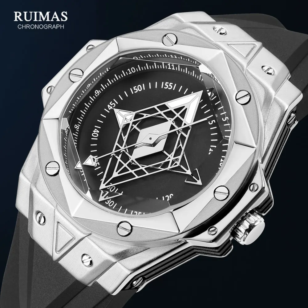 RUIMAS Fashion Men\'s Military Sport Watches Luxury Waterproof Quartz Watch for Man Silicone Strap Wristwatch Relogio Reloj Часы