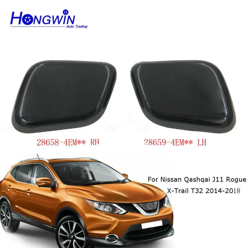 Headlight Washer Spray Nozzle Jet Cover Cap For Nissan Qashqai J11 2014 2015 2016 2017 2018 28658-4EM** (RH) & 28659-4EM** (LH)