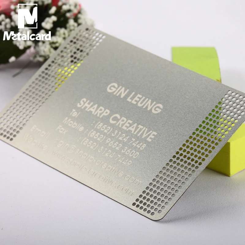 Stainless steel business card custom metal business card