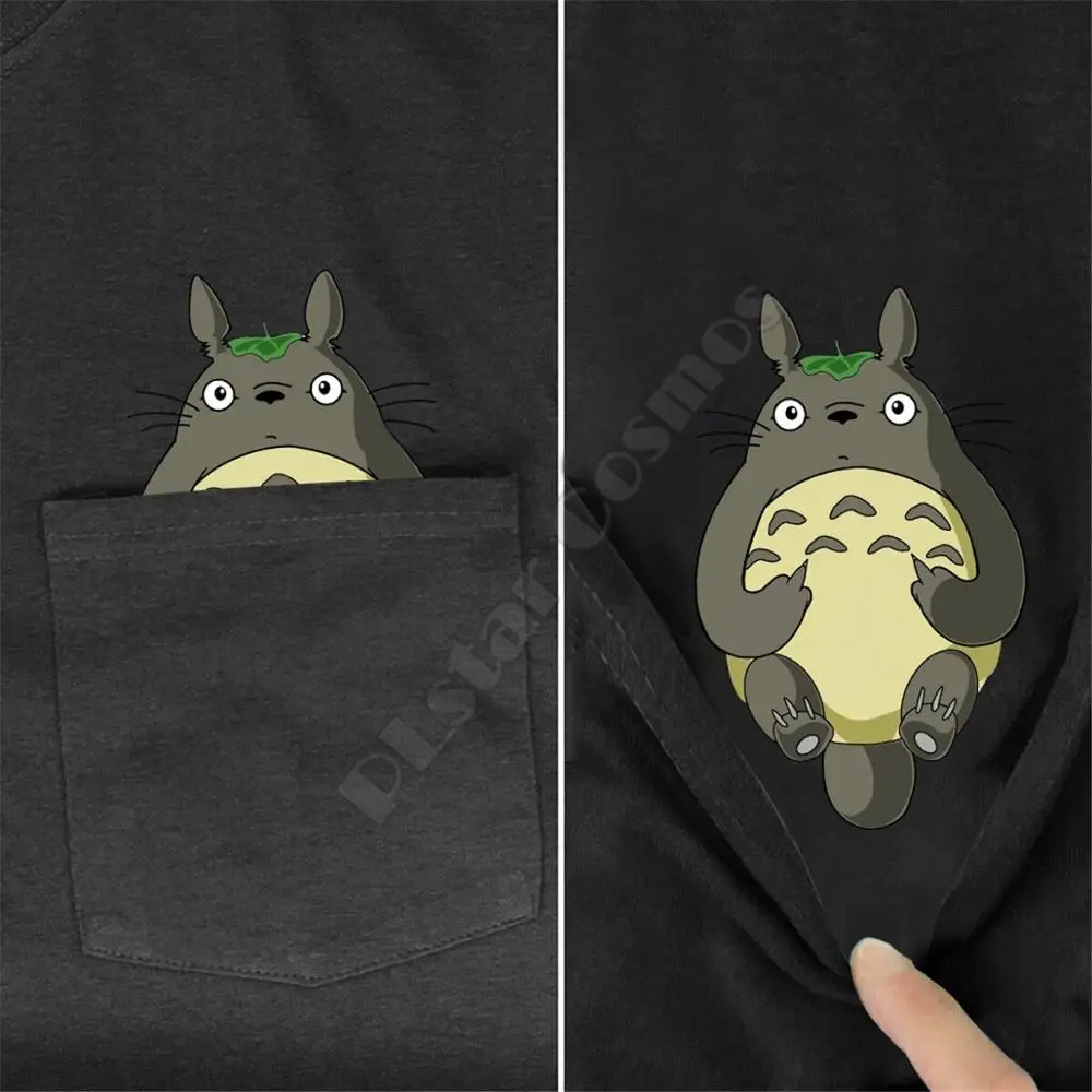 Tessffel NewFashion Movie Animal Dog Cat Pocket T-shirt Funny Harajuku Men/Women Summer Casual Cotton Tee Short sleeve Shirts D2