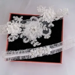 K05 Bridal Lace Floral Leg Ring Loop Wedding Garter Belt Lace Belt Legs Ring Women/Female/Bride Thigh Ring Elastic Leg Garter