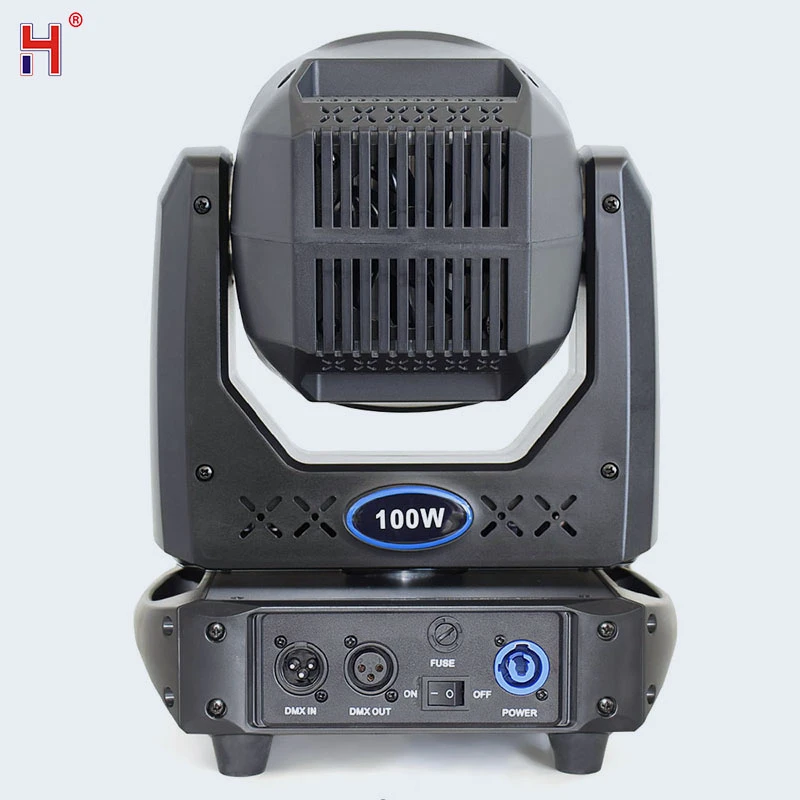 High Quality Moving Head LED Stage Lights Lyre 100W Spot Light With 8 Color+2 Gobo Plates And 5 Face Prism For Show DJ Bar