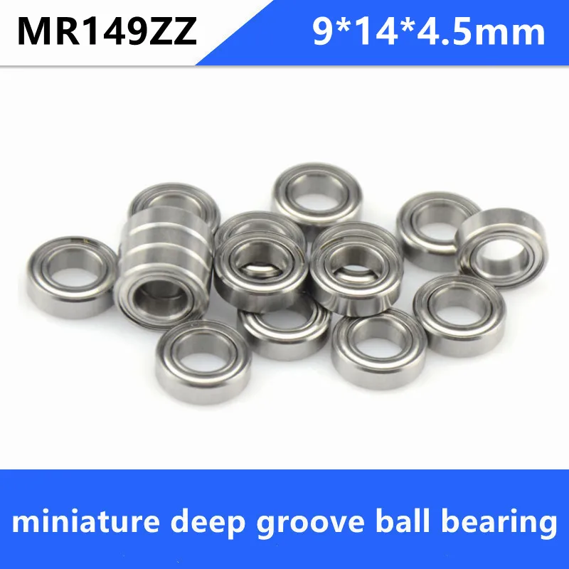 50pcs-500pcs miniature bearing MR149ZZ L-1490ZZ 9*14*4.5mm Deep Groove Ball Bearing 9x14x4.5mm MR149 MR149Z 679ZZ