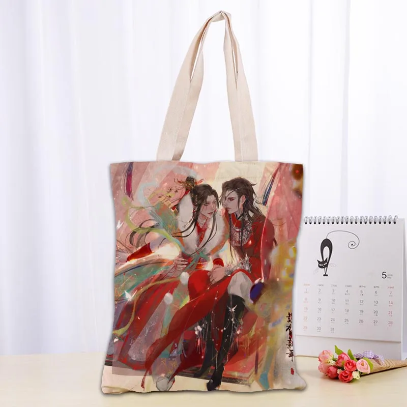 New Arrival Tian Guan Ci Fu 02 Bag Foldable Shopping Bag Reusable Eco Large Unisex Canvas Fabric Shoulder Bag Tote 0913