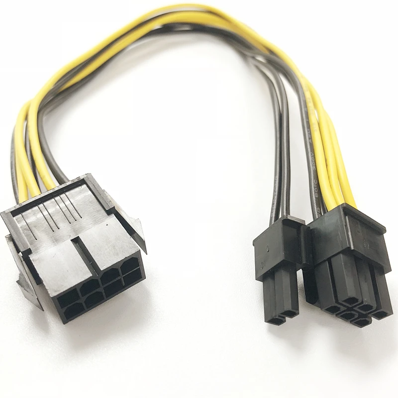 Кабель питания GPU PCI-e PCIe 8Pin Female к GPU 8Pin (6 + 2) Male Кабель преобразования мощности ATX 8 Pin к PCI express 8(2 + 6)Pin