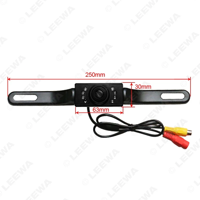 LEEWA Auto Parking System License Plate Rear View Backup Camera With IR Leds Night Vision Car Camera #CA1275