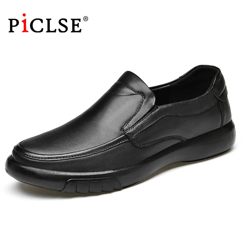 Genuine leather Men shoes Business Casual shoes for Men Loafers Moccasins Comfortable Black Leather shoes Men zapatos hombre