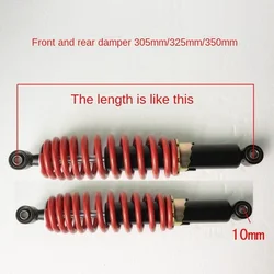 For Karting ATV Motocross Electric Car Front and Rear Shock Absorbers Length 230mm 250 270 280 305 325 350 285 Mm Red 10mm 1pcs