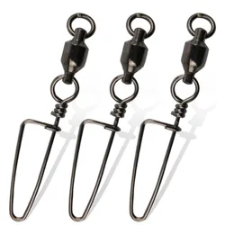 40Pcs Copper Ball Bearing Fishing Swivel with Coastlock Snap 26-503LBS Tuna Jig Big Sea fish Saltwater Fishing Connector Tackle