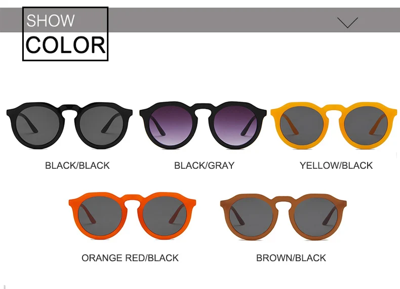 Oec cpo vintage runde sonnenbrille frauen marke designe mode orange sonnenbrille für weibliche farben uv400 brillen oculos de sol – Detail 3